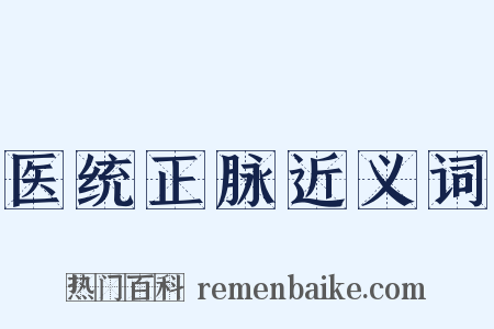 医统正脉近义词是什么意思的图片